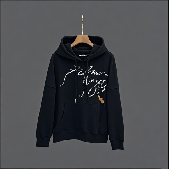 Palm Angels Other - NWT Palm Angels Scribble Letters Printed Hoodie Black